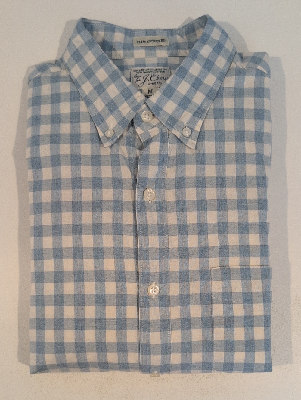 J. Crew Men's Medium Slim Untucked Stretch Long Sleeve Button Down Style #AA431